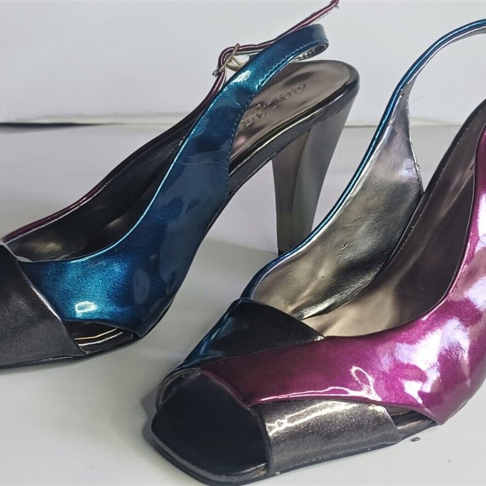 BOLARO By Summer Rio -Purple/Pewter 4" heel size 7 1/2